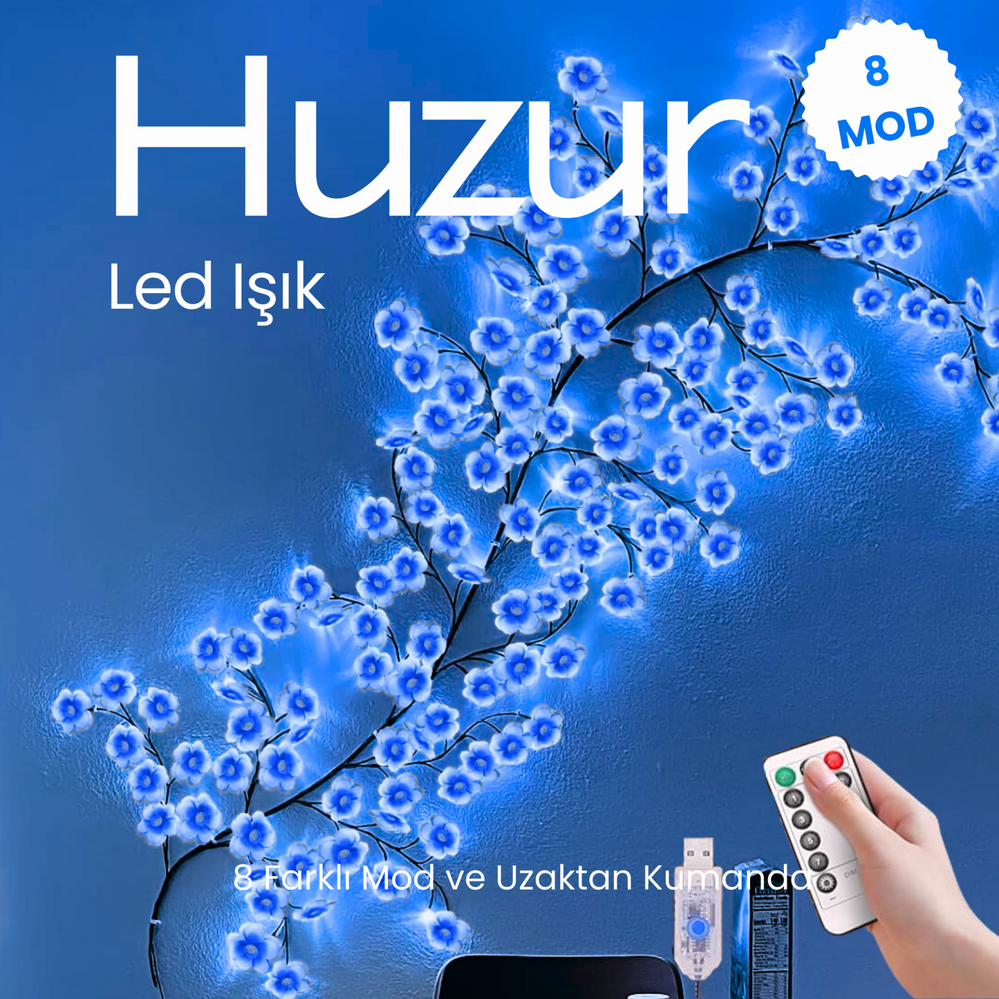 HARMONAA® Dekoratif Çicek LED Işık